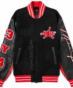 Awake NY x Jordan Letterman Black & Red Jacket