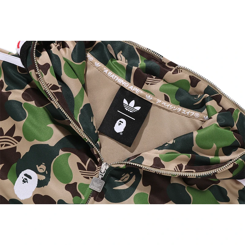 BAPE X Adidas Relaxed Fit Track Camo Shark Hoodie - Image 4