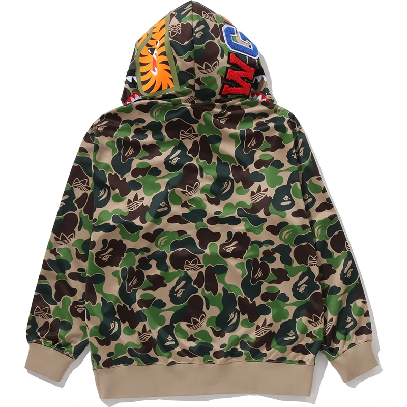 BAPE X Adidas Relaxed Fit Track Camo Shark Hoodie - Image 3