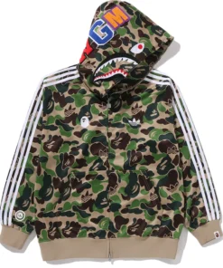 BAPE X Adidas Relaxed Fit Track Camo Shark Hoodie