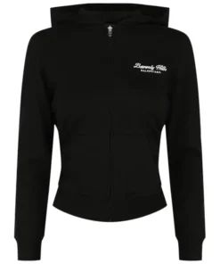 Balenciaga Cropped Knotted Zip Up Hoodie
