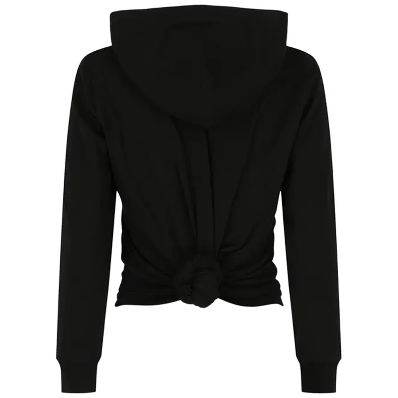 Balenciaga Cropped Knotted Zip Up Hoodie - Image 2