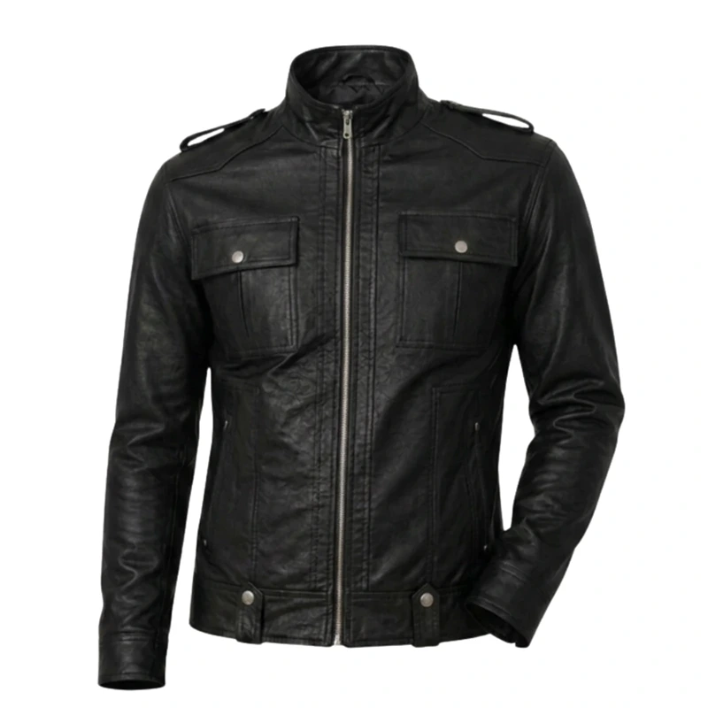 Biker Black Men’s Designer Leather Jacket