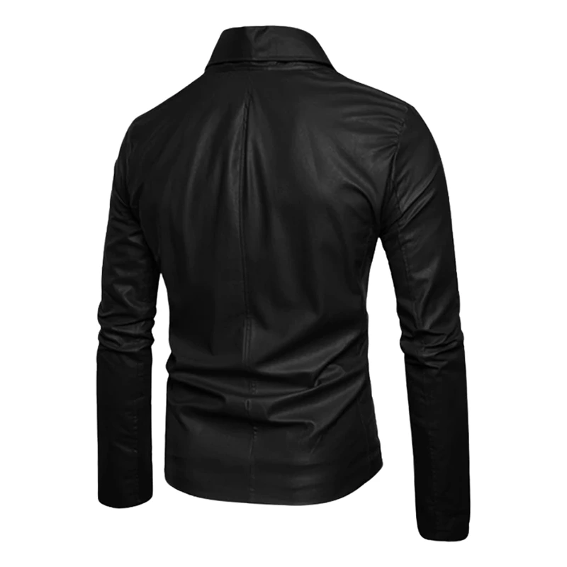 Black Viper Men’s Leather Biker Jacket - Image 2