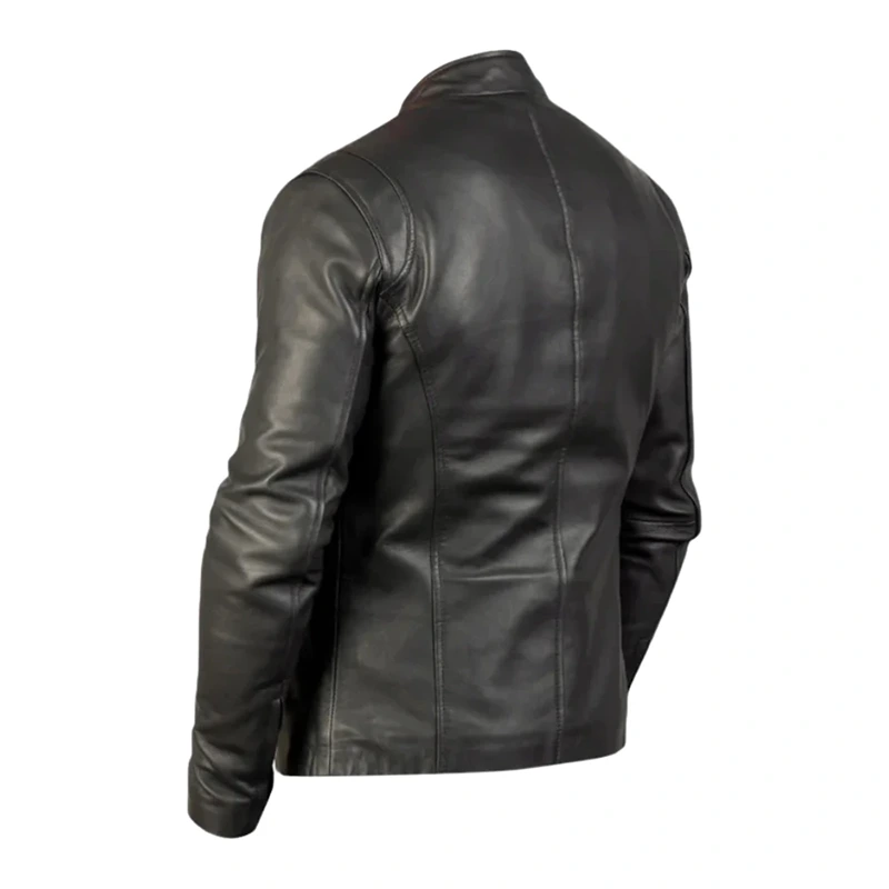 Brunox Cafe Racer Leather Jacket - Image 2