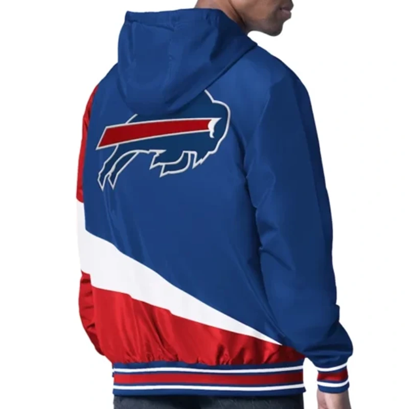 Buffalo Bills Color Block Full-Zip Hooded Jacket - Image 2