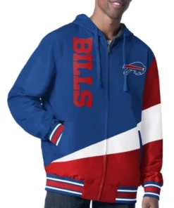 Buffalo Bills Color Block Full-Zip Hooded Jacket