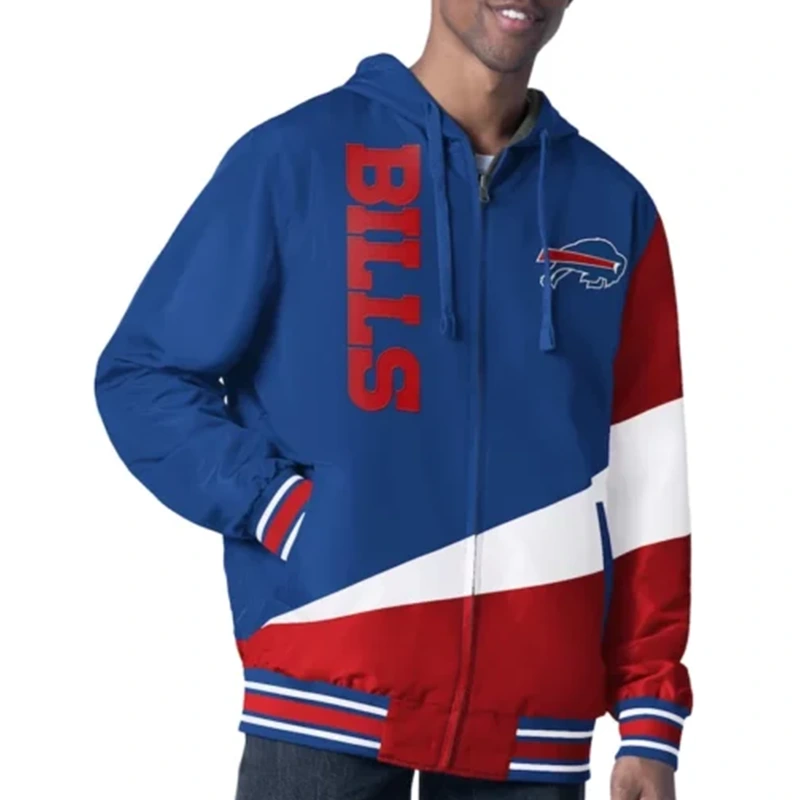 Buffalo Bills Color Block Full-Zip Hooded Jacket