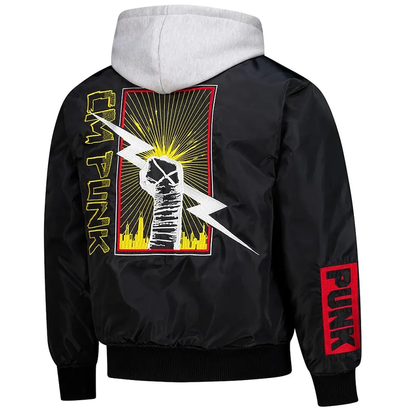 CM Punk Hooded Bomber Jacket - Image 3