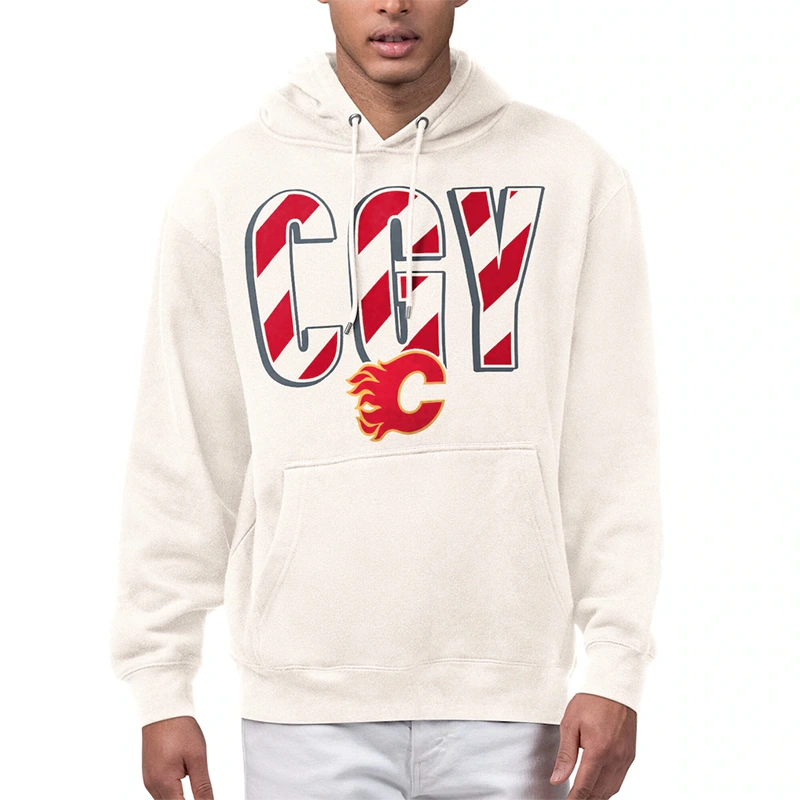 Calgary Flames Starter City Abbreviation Fleece Hoodie