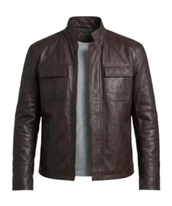 Chocolate Brown Leather Jacket Men