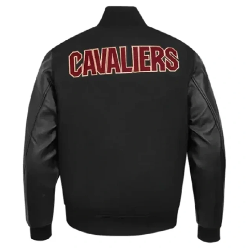 Cleveland Cavaliers Black Classic Varsity Jacket - Image 2