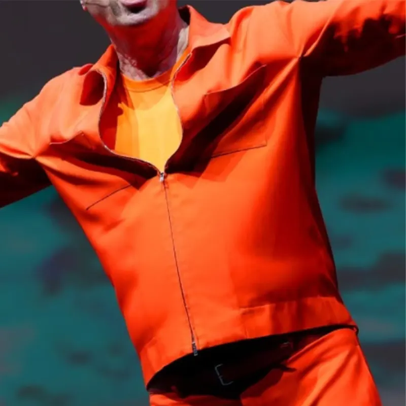 Coachella 2026 David-Byrne Orange Jacket - Image 3