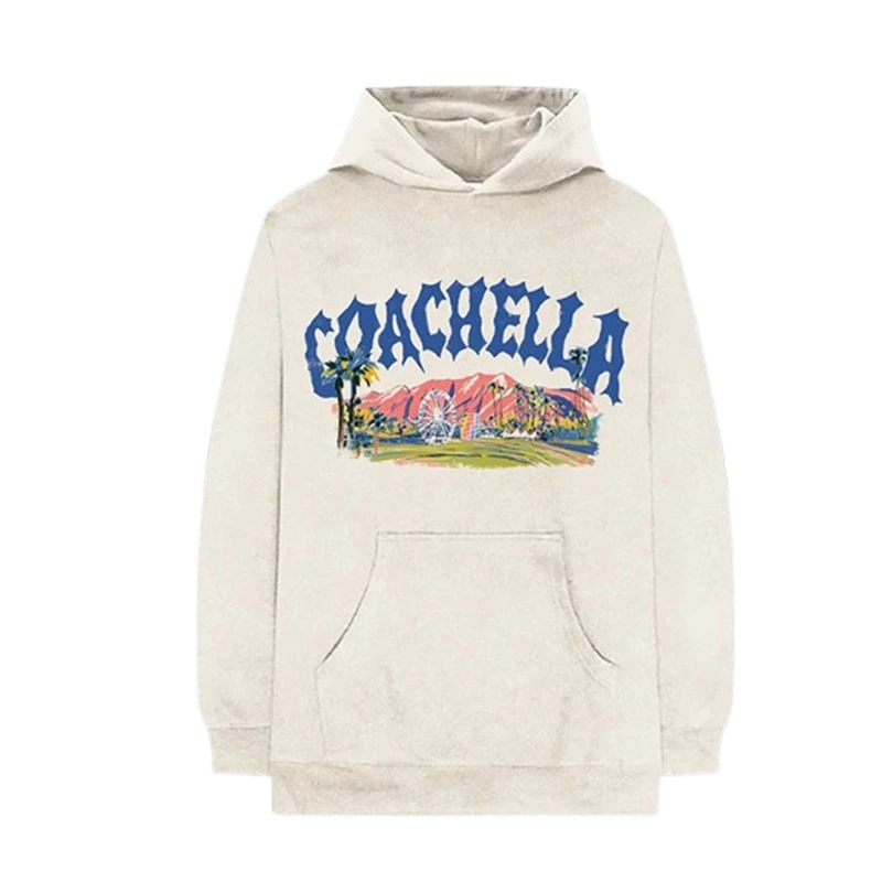 Coachella Pastels 2026 Lineup Cream Hoodie