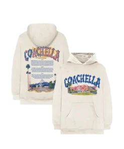 Coachella Pastels 2026 Lineup Cream Hoodie