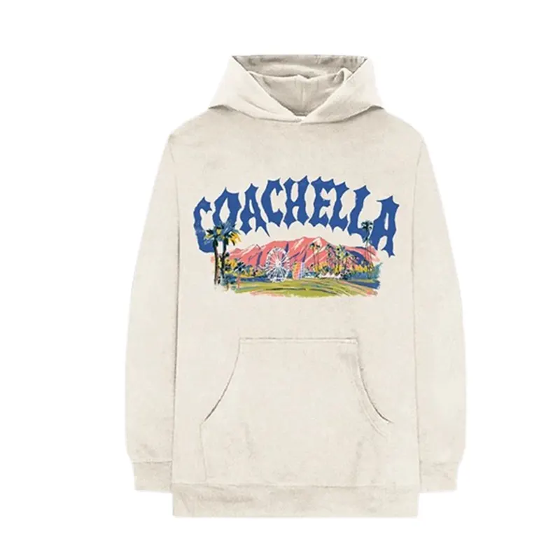 Coachella Pastels 2026 Lineup Cream Hoodie - Image 2