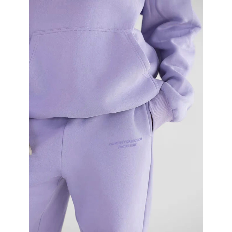 Comfrt Tops Comfrt Pastel Hoodie Lavender - Image 3