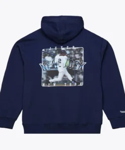 Derek Jeter New York Yankees Navy Player Fleece Hoodie