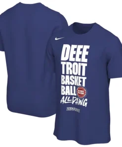 Detroit Pistons Nike Adult Mens 2026 NBA Playoffs Mantra T-Shirt