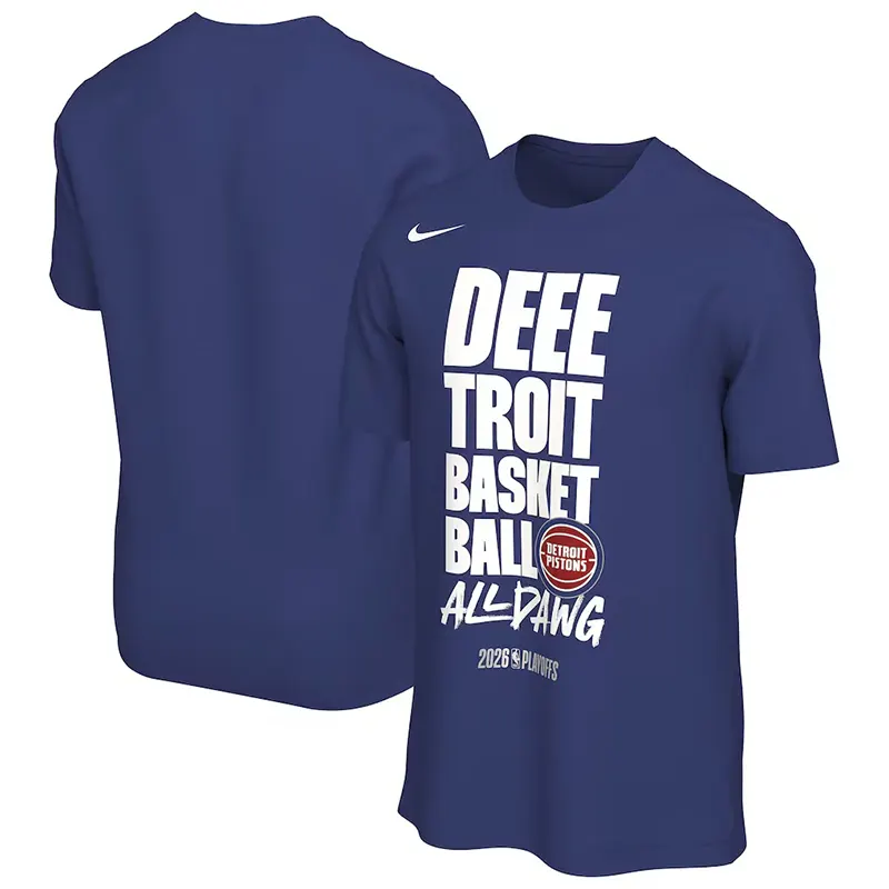 Detroit Pistons Nike Adult Mens 2026 NBA Playoffs Mantra T-Shirt