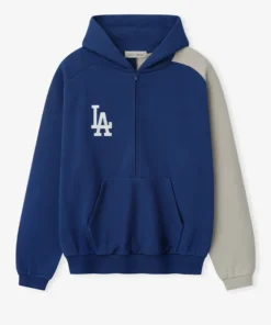 Essentials Dodgers Raglan Half Zip Sport Hoodie