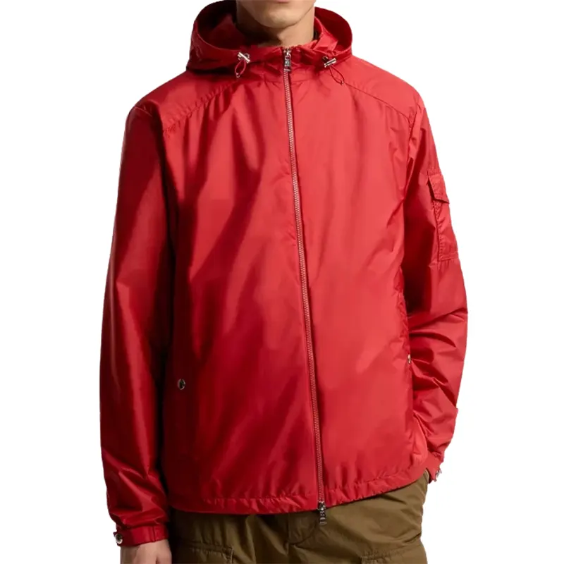 Etiache Red Rain Hooded Jacket - Image 2
