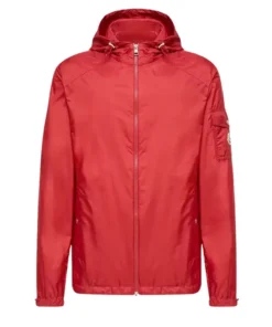 Etiache Red Rain Hooded Jacket