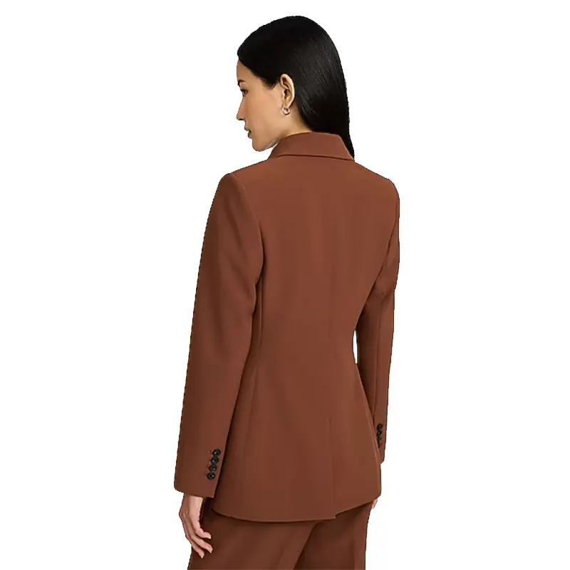 Express Womens Studio Stretch Twill Long Slim Cropped Business Blazer - Image 3