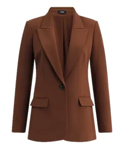 Express Womens Studio Stretch Twill Long Slim Cropped Business Blazer