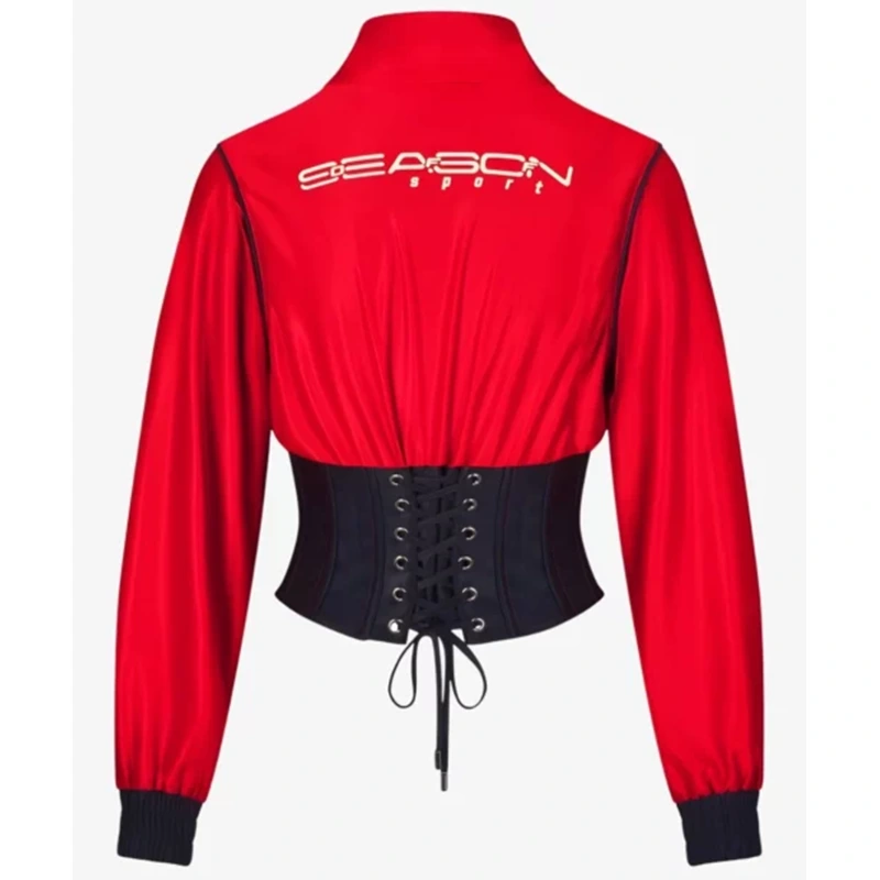F1 Red Cropped Track Red & Black Jacket - Image 2