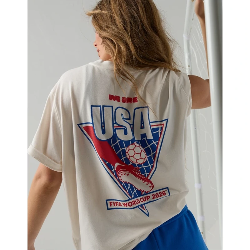 FWC26 OFFLINE By Aerie USA Let's Stretch Oversized T-Shirt - Image 4