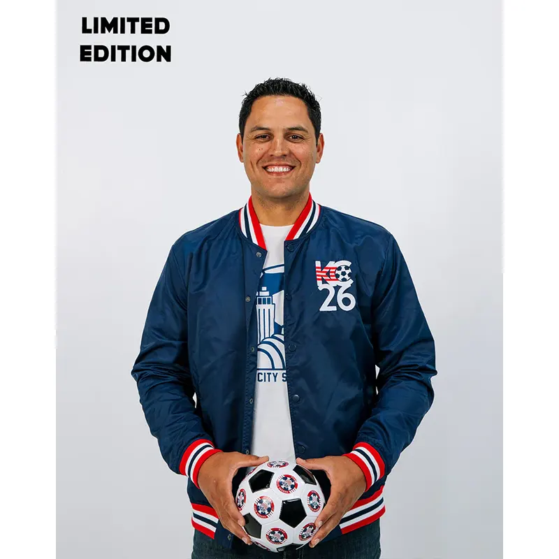 Fifa Kansas City U.S. Soccer Navy Letterman Jacket - Image 3