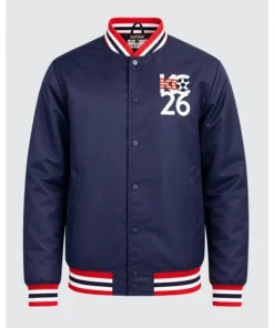Fifa Kansas City U.S. Soccer Navy Letterman Jacket