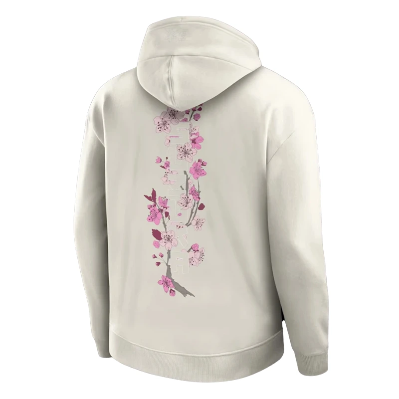 Formula 1 Cherry Bloom Beige Fleece Hoodie - Image 2