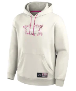 Formula 1 Cherry Bloom Beige Fleece Hoodie