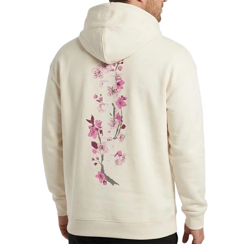 Formula 1 Cherry Bloom Beige Fleece Hoodie - Image 4