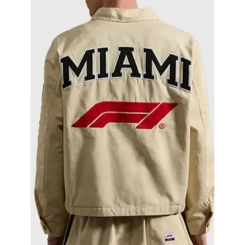 Formula 1 x Pacsun Miami Tan Brown Work Jacket - Image 2