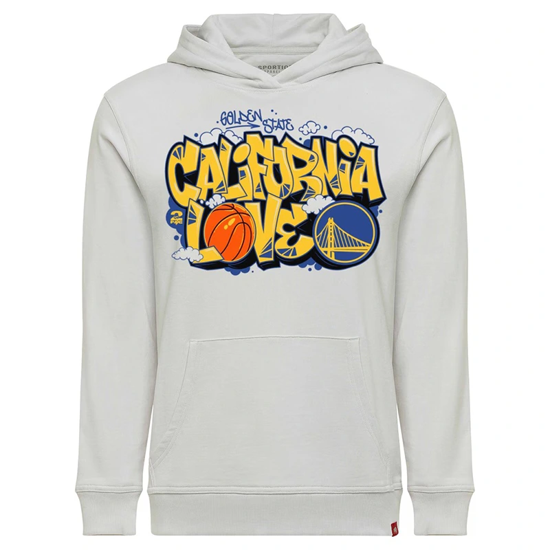 Golden State Warriors Sportiqe x 2PAC California Love Gray Drake Hoodie