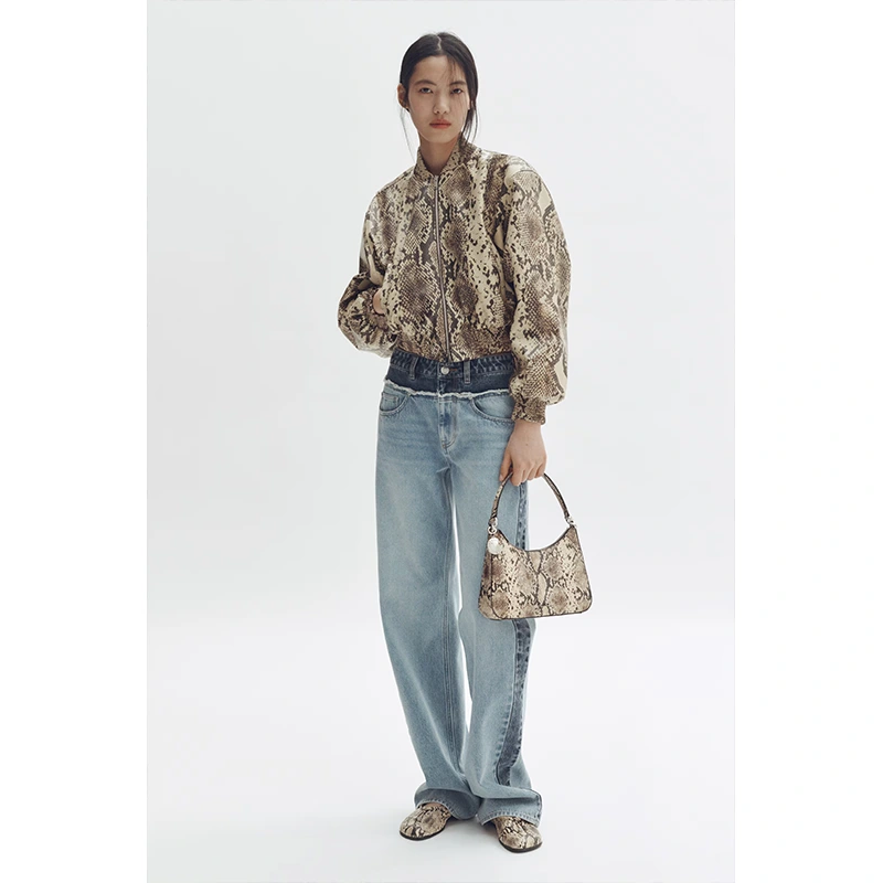 H&M x Stella McCartney Women's Snakeskin-Print Bomber Jacket - Image 4
