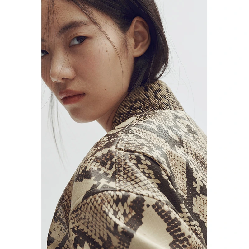 H&M x Stella McCartney Women's Snakeskin-Print Bomber Jacket - Image 2