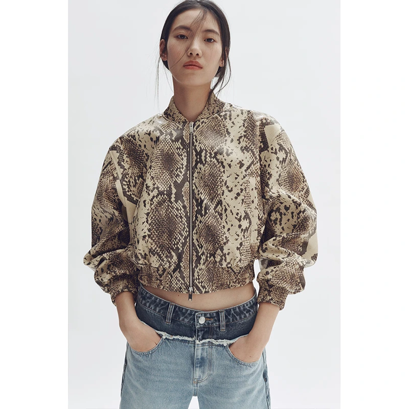 H&M x Stella McCartney Women's Snakeskin-Print Bomber Jacket - Image 6