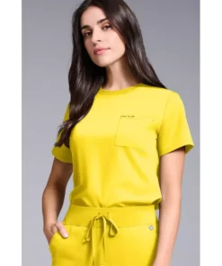 Hypothesis Womens Base Crew-Neck Tuck-In Scrub Top