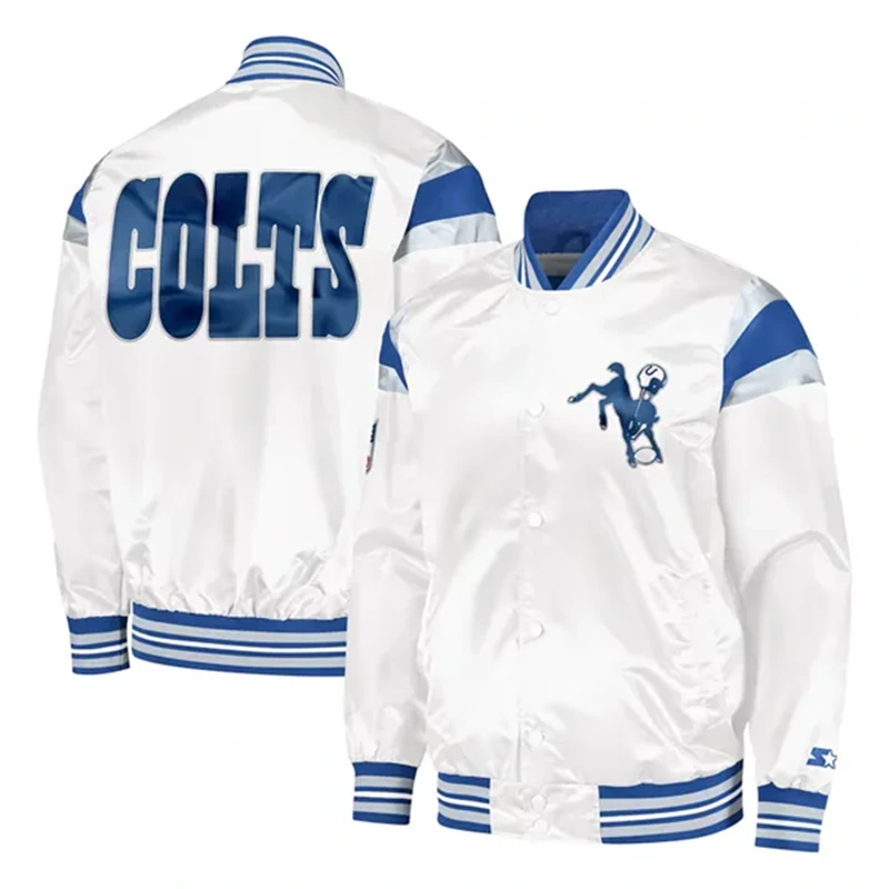 Indianapolis Colts White Satin Jacket