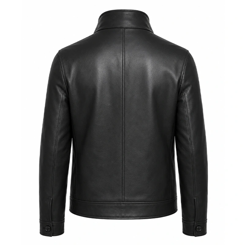 James Bond 007 First Light Black Leather Jacket - Image 2