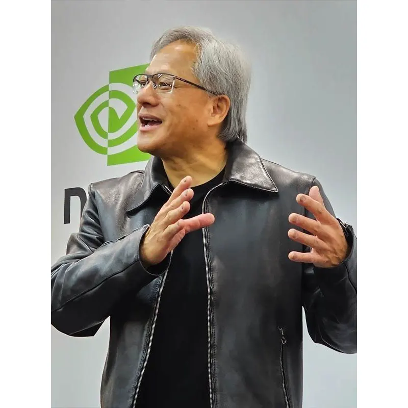 Jensen Huang Leather Jacket - Image 3