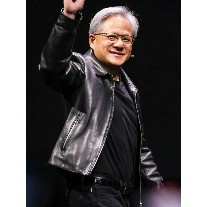 Jensen Huang Leather Jacket - Image 4
