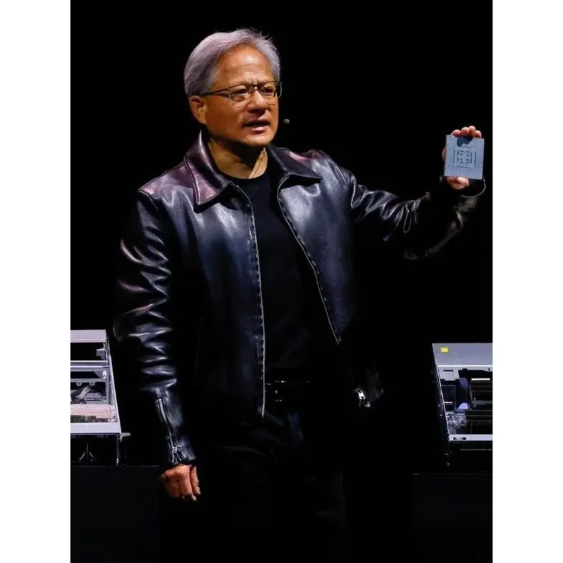 Jensen Huang Leather Jacket
