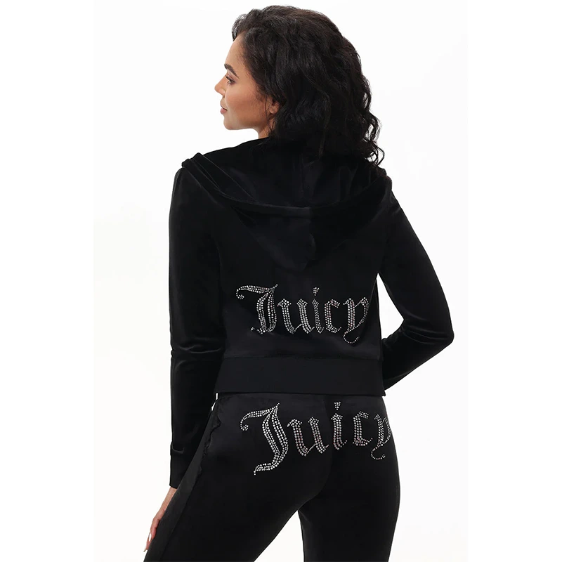 Juicy Couture Women's Bling Velour Hoodie - Image 6
