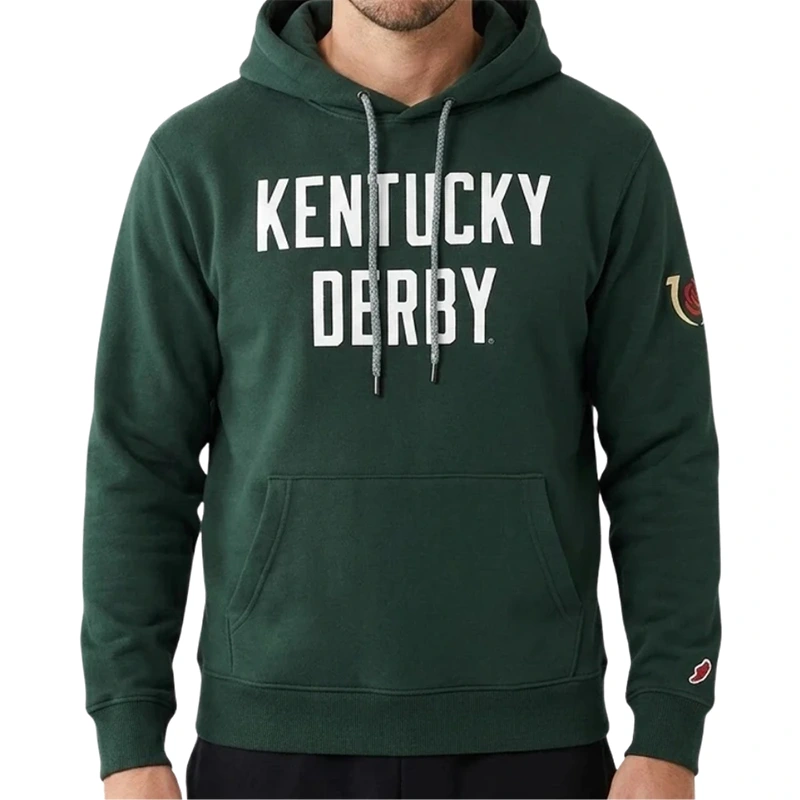 Kentucky Derby Hunter Tri-Blend Green Hoodie - Image 3