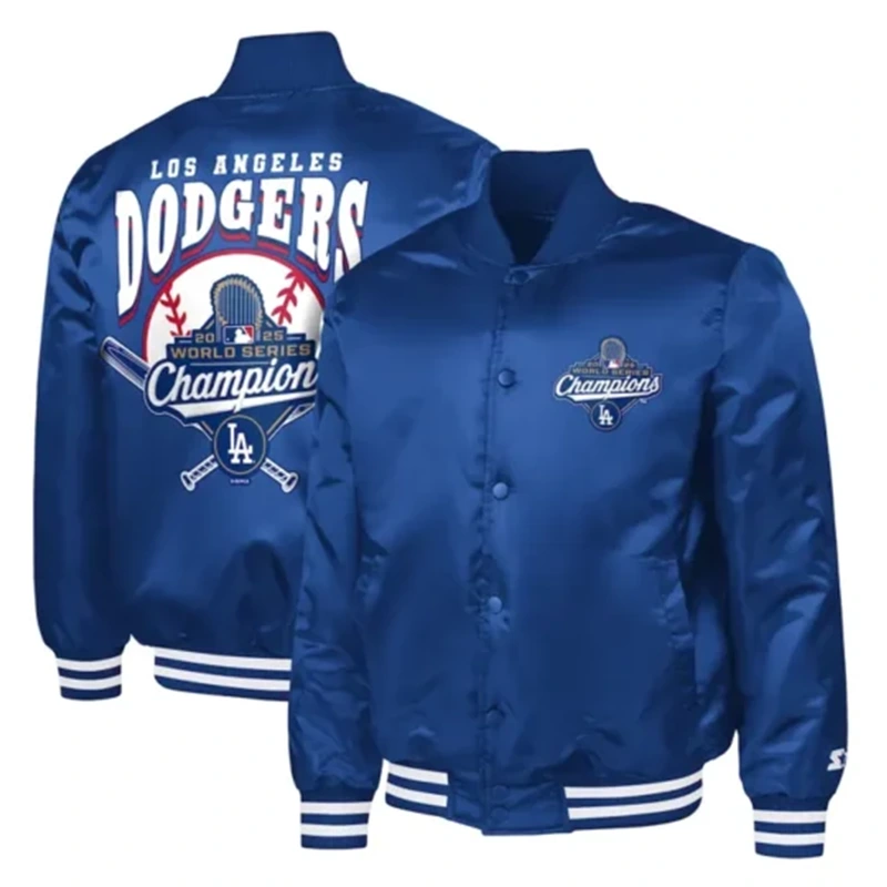 LA Dodgers Starter Royal Adaptive Champions Varsity Jacket
